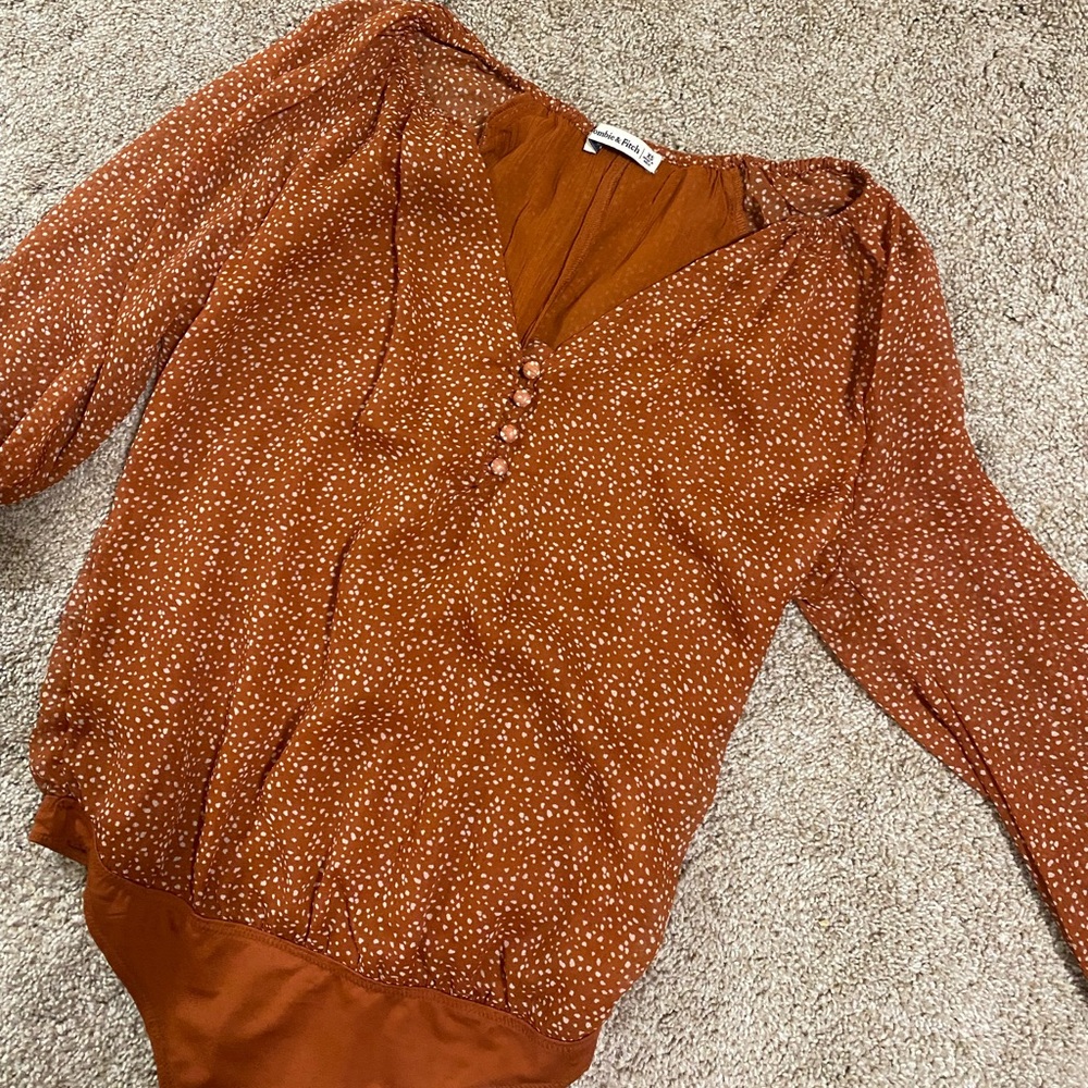 Chiffon sheer bodysuit